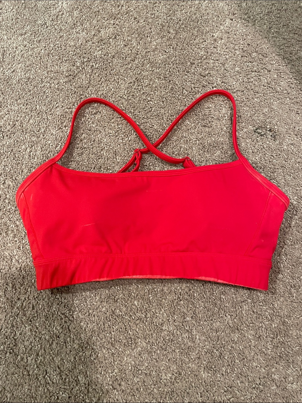 Red Crossback Sport Bra